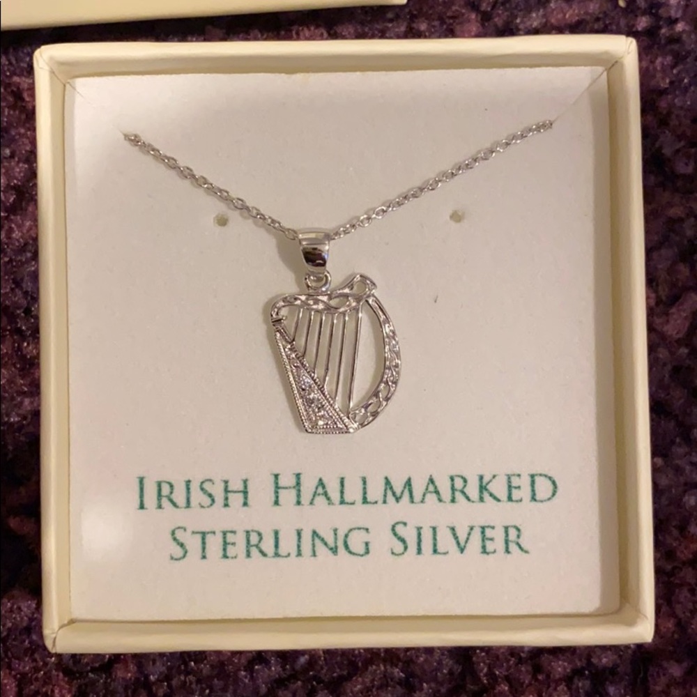 Irish Harp Necklace